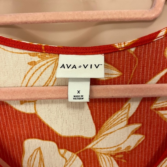 Ava & Viv Maxi Dress, XL, Floral Print - Picture 3 of 3